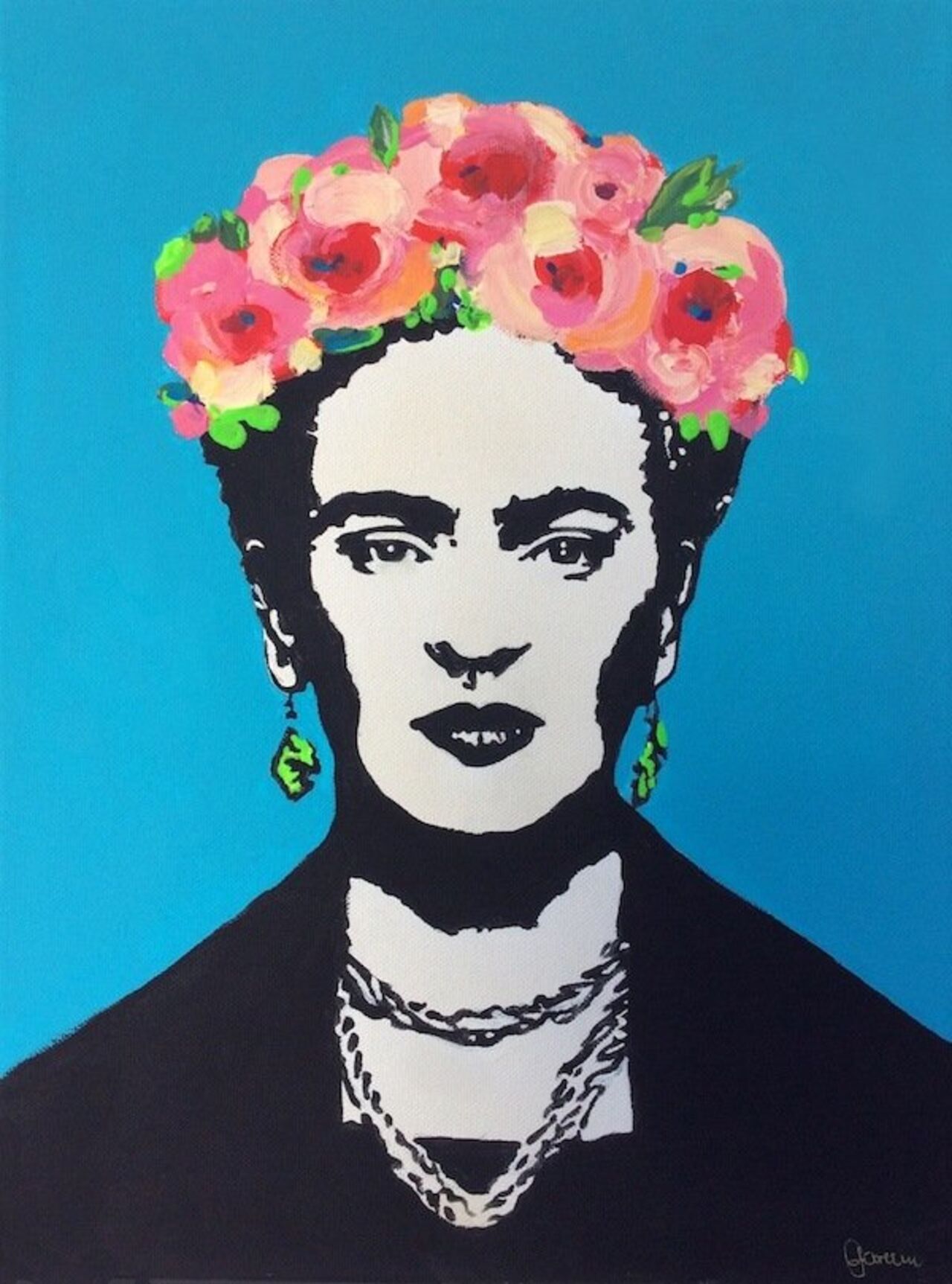Frida Kahlo Acryl Collage