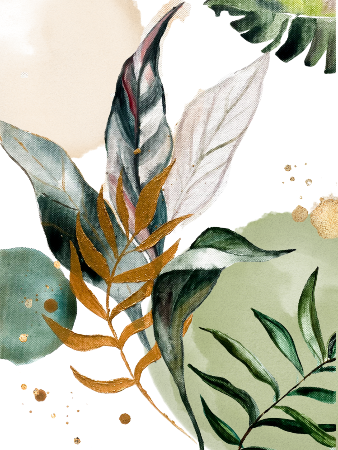 Pflanzenbilder: Blätter malen 